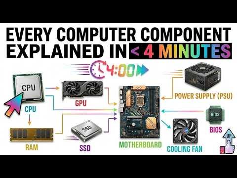 Every Computer Component Explained in less than 4 Minutes (Detailed Guide)
