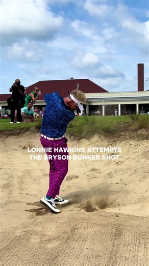 Honored to have @lonniethehawk at No. 2 today • He attempted the Bryson bunker shot before heading over to the Golf Hall of Fame