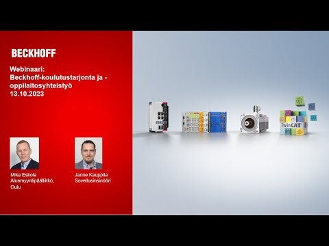 Webinaari: Beckhoff-koulutustarjonta ja -oppilaitosyhteistyö, 13.10.2023