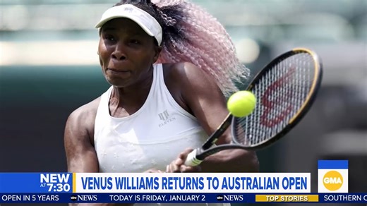 Venus Williams is back! 🎾 The tennis legend returns to the Australian Open for the first time in 5 years. | Good Morning America