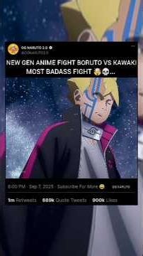 NEW GEN ANIME FIGHT BORUTO VS KAWAKI MOST BADASS FIGHT 🤯🥶