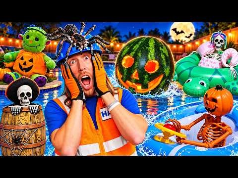 Handyman Hal’s Halloween Adventure 🎃 Skeleton Pool Party & Frankenstein Fun!