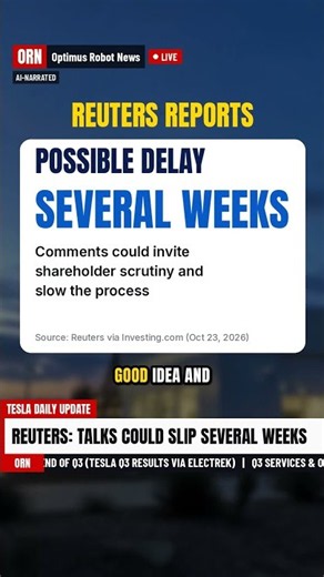 24-Oct-26 Tesla Daily Update - Musk's SpaceX Merger Comments Rattle Deal Insiders #shorts