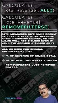 Power BI: ALL() vs REMOVEFILTERS() Explained in 1 Minute