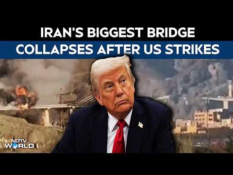 Iran Bridge Strike | Iran's Biggest Bridge Collapses After Strikes, Trump Says 'More To Follow'