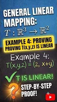 📐 Prove T(x,y,z)=(z, x+y) is Linear | ℝ³ → ℝ² Transformation |Linear ALgebra | Linear Transformation