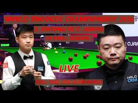 Zhao Xintong vs Ding Junhui Live Score : World Snooker Championship 2026 1/8-Finals, Session 2