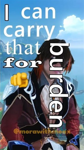 Zhongli can carry your burdens #hopecore #zhongli #genshinimpact #genshinmemes