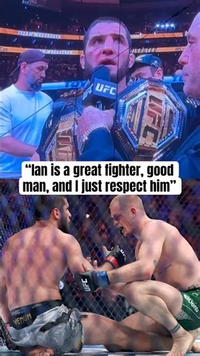 Islam Makhachev shows Ian Machado Garry respect 💯