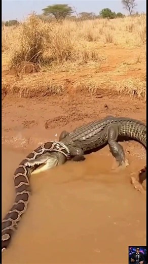 Crocodile vs Python – Deadly River Clash | Raw Wildlife Footage #shorts #wildlife #animalbehavior