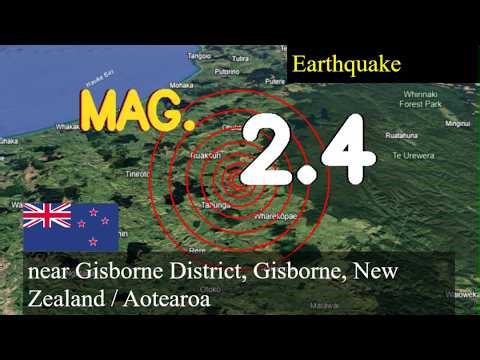 earthquake near Gisborne District, Gisborne, New Zealand / Aotearoa live updates today : 2.4 magnitu