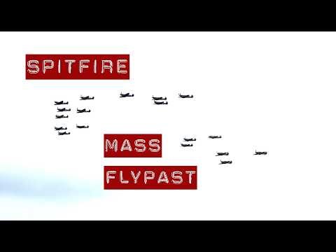 Spitfire 90th Anniversary | Mass Flypast | Duxford Battle of Britain Airshow