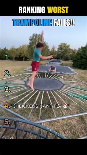 Ranking best Trampoline fails!!!🤣🤣🤣#ranking #funny #fails#trampoline