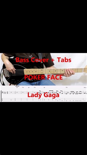 Lady Gaga - Poker Face (BASS COVER TABS) #ladygaga #pokerface #bass #basstabs #basscover #howtoplay