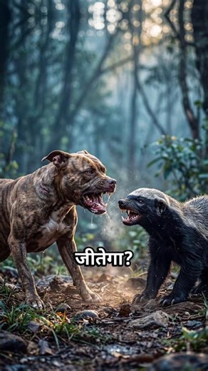 Pitbull vs Honey Badger Who Wins! #shorts #pitbull #facts