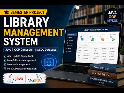 Library Management System using Java and MySQL | OOP Semester Project