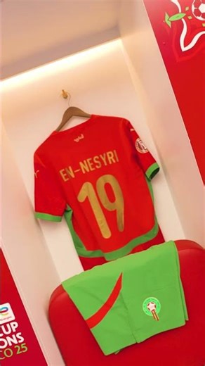 Inside the Lions' Den. Morocco's dressing room ahead of the #TotalEnergiesAFCON2025. 🇲🇦