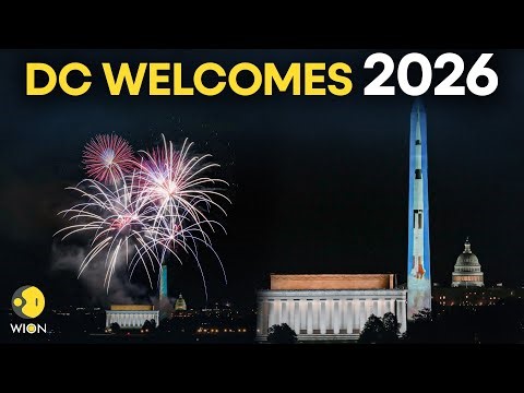 New Year 2026 LIVE: Washington Monument Becomes Canvas for Six-Night Light Show | 2026 | WION