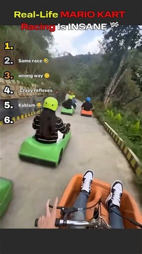 Real-Life MARIO KART Downhill Racing Is INSANE 🏁 #karting #fail