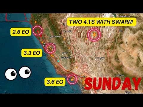 Heads up.. West Coast Pressure increasing. Numerous Earthquakes across the Region today. Sunday.