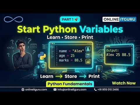 Python Foundations 2026 | Understanding Variables, Memory Storage & Data Assignment | OnlineITGuru