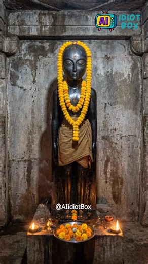 AI Idiot Box on Instagram: "Hidden beneath the surface of rural India lies one of the most unusual temples ever discovered — often called the Alien Temple of India. Located in Mallamuppatti village in Salem district, Tamil Nadu, this underground temple has gone viral for its mysterious standing idol that resembles an alien-like being. Contrary to popular belief, this temple is not an ancient archaeological site. It is a modern structure, built by a local devotee named Loganathan, who claims he w