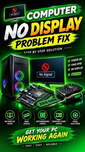 Computer No Display Problem Fix