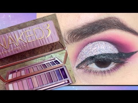Pink Glitter Cut Crease Eye Makeup | Glam Winged Eyeliner Look | Zeekayymakeup