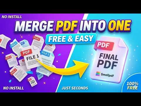 How to Merge PDF Files into One for FREE | Fast & Easy (Smallpdf Tutorial)