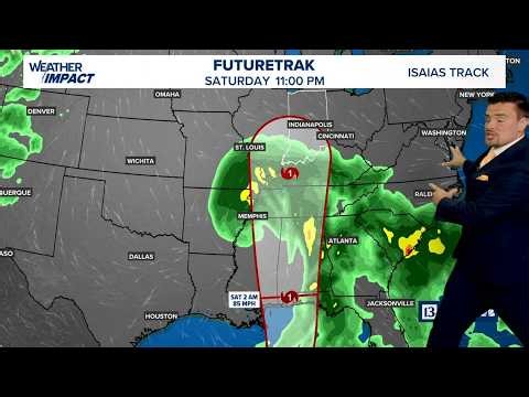 Tropical storm Isaias has officially formed | Latest track to Gulf Coast and later Indiana