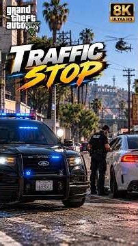 GTA 5 Traffic Stop Turns into a Dangerous Pursuit 🚔💨 | LSPDFR 8K #gta5 #reels #gta #trafficstop