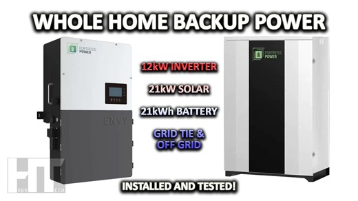 Fortress Power Envy True 12k | eFlex 5.4 whole home backup solar power system