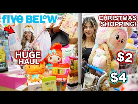 LAST MINUTE CHRISTMAS SHOPPING AT FIVE BELOW 🎄🛍️ Huge Haul, Gift Sets, Wrapping Supplies & More!