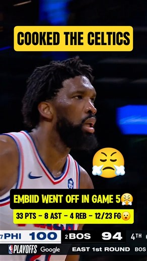 Embiid FORCES game 6 with W in Boston😤