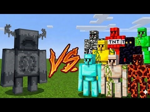 NETHERITE WARDEN VS ALL GOLEMS | Minecraft Mob Battle