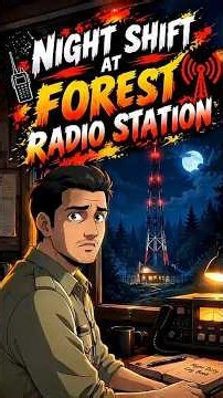 Night Shift at Forest Radio Station 📻👻 | Scary Horror Story | Horror Animation #shorts