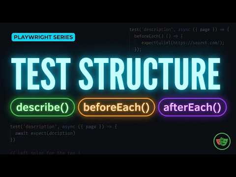 Playwright Test Structure: describe, beforeEach & afterEach Explained | Playwright Tutorial