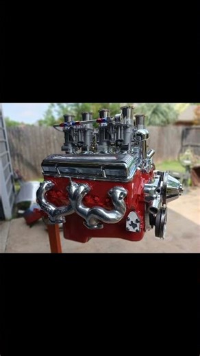 1965 Chevy 327 sbc 8 stack weber
