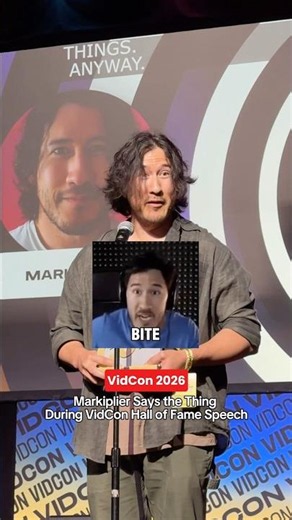 Markiplier Gets The Bite of ‘87 aka VidCon Hall of Fame Award | #vidcon2026