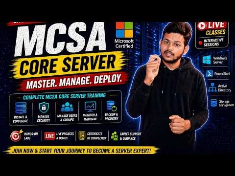 Understanding Core Server | MCSA Live Training | Admission Open
