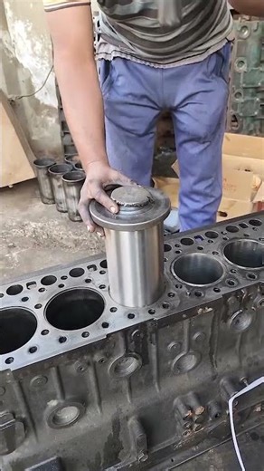 Repair of a 6-Cylinder Diesel Engine Block | Cylinder Sleeving Process