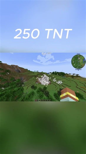 Minecraft 250 TNT Explosion Test #shorts