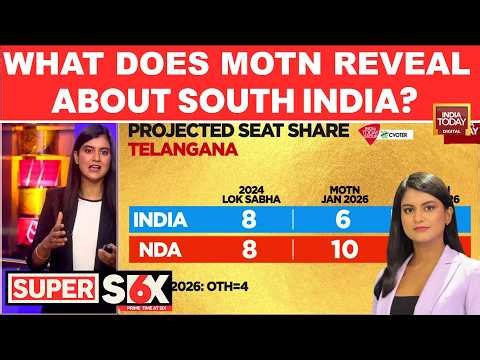 MOTN Poll: NDA Gains In Telangana, INDIA Bloc Slips In Tamil Nadu; South India Numbers Out