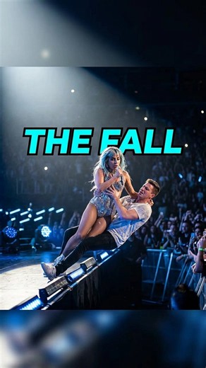 Lady Gaga Falls Off Stage With Fan 😱 #ladygaga #concert