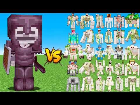 Baby Skeleton Boss vs All New Golems – Mini Skeleton Titan and Golem Bosses | Epic Minecraft Battle