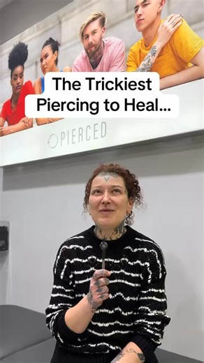 PIERCED on Instagram: "We asked Carla what she thought was the hardest piercing to heal. Don’t agree? #piercedie #piercingstudio #jewellery #piercing #piercinglove"
