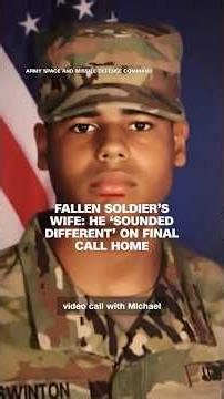 Fallen soldier's wife: He 'sounded different' on final call