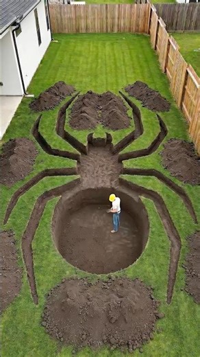 I Built a Giant Spider Shaped Swimming Pool in My Backyard