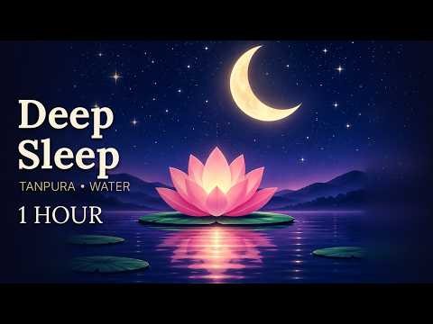 Deep Sleep Tanpura Drone with Gentle Water | 1 Hour Calm Meditation Music