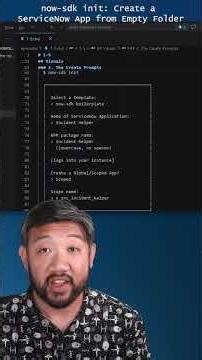 now-sdk init: Create a ServiceNow App from Empty Folder